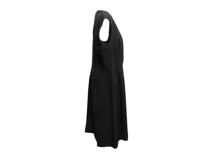 Black Chanel Spring/Summer 2008 Silk Dress Size FR 50