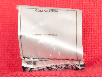Coral Chanel Fall/Winter 2009 Cashmere Knit Dress Size FR 44