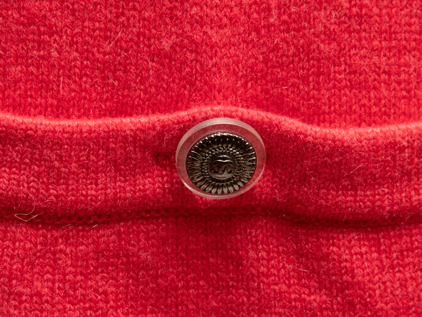 Coral Chanel Fall/Winter 2009 Cashmere Knit Dress Size FR 44