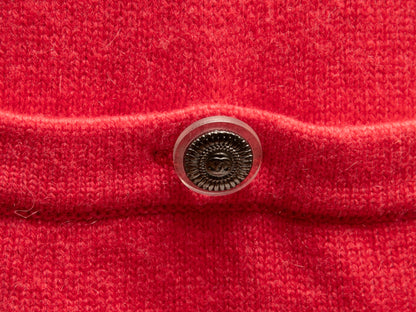 Coral Chanel Fall/Winter 2009 Cashmere Knit Dress Size FR 44