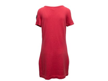 Coral Chanel Fall/Winter 2009 Cashmere Knit Dress Size FR 44