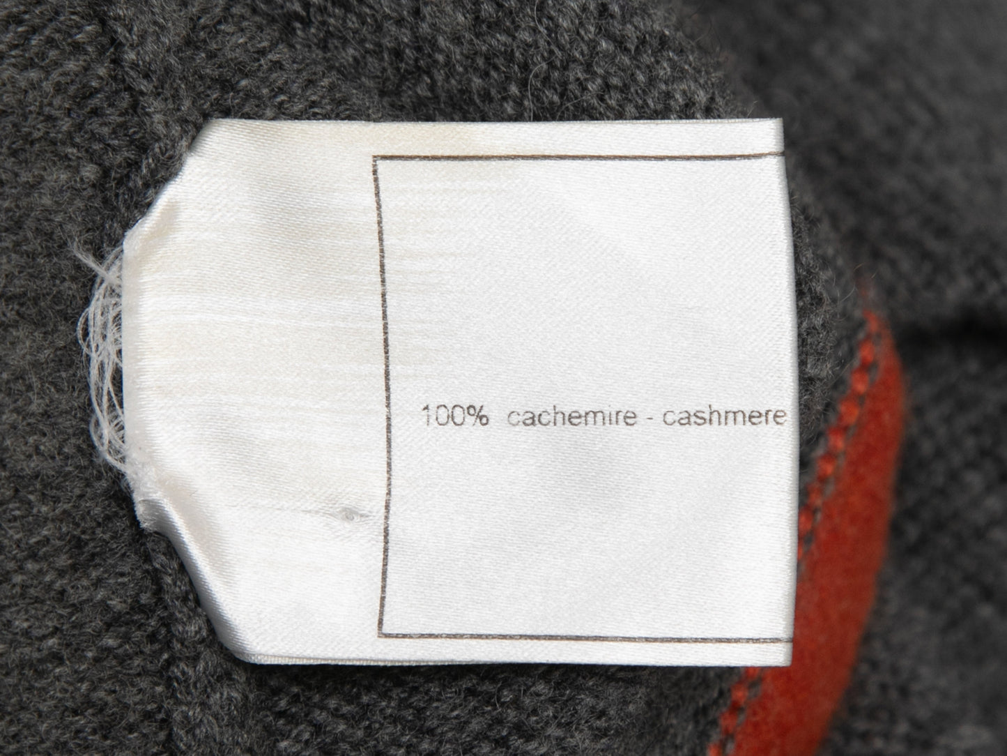 Grey & Orange Chanel Cashmere Knit Dress Size US L