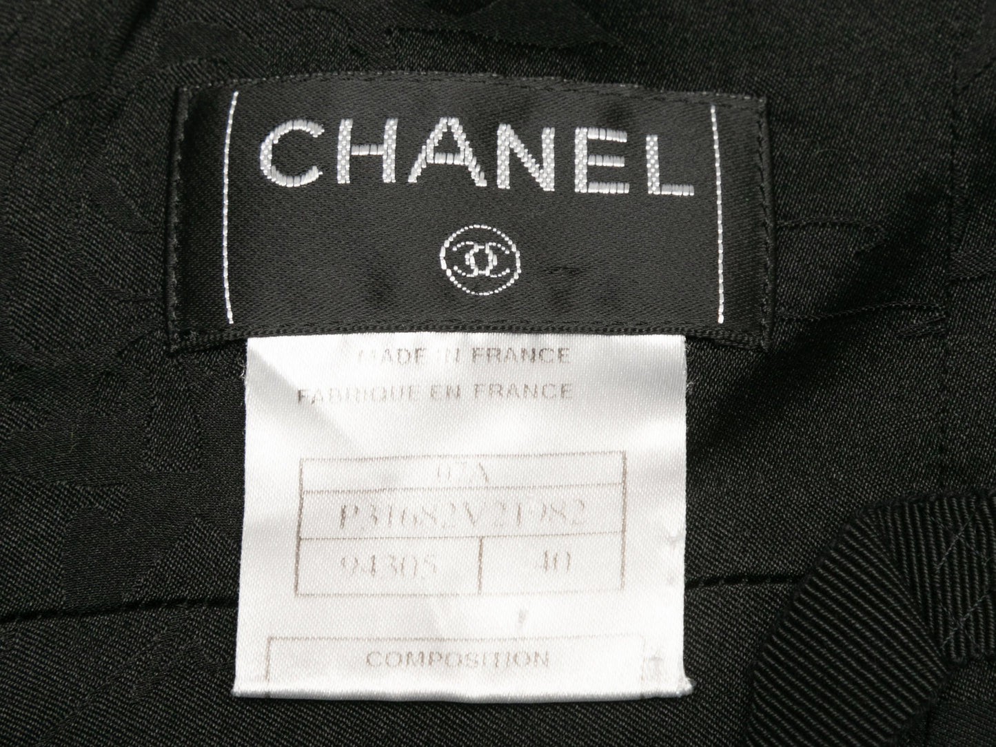 Black Chanel High-Waisted Wool Tweed Pencil Skirt Size FR 40