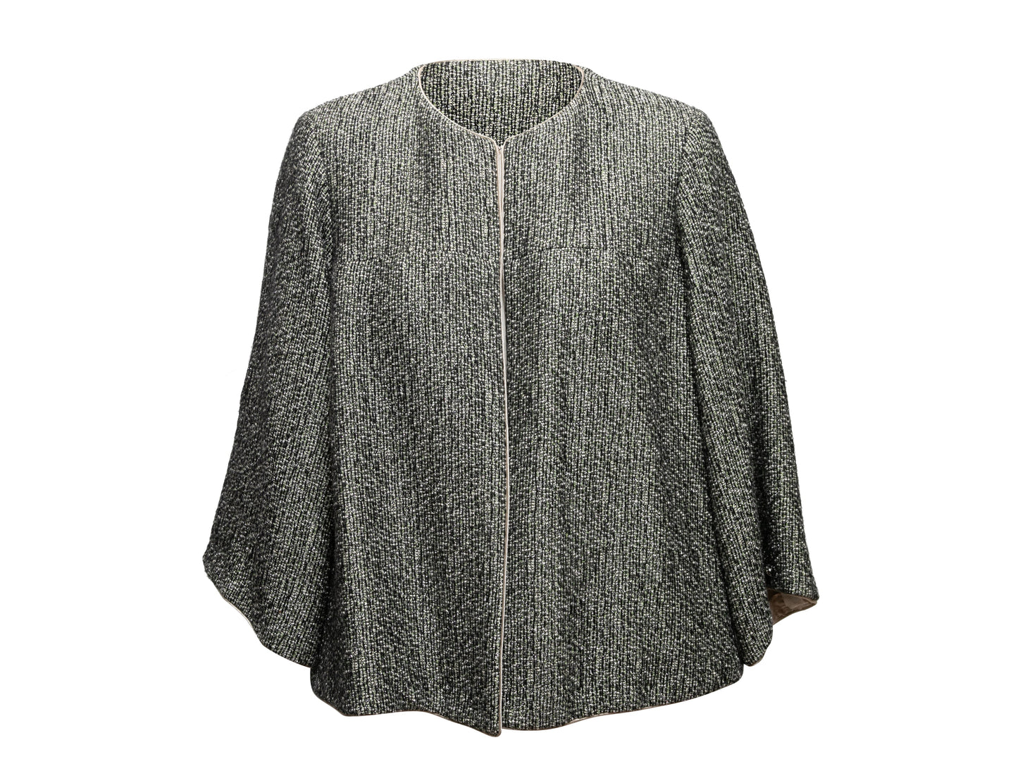 Black & Multicolor Chanel Alpaca-Blend Tweed Jacket Size FR 44