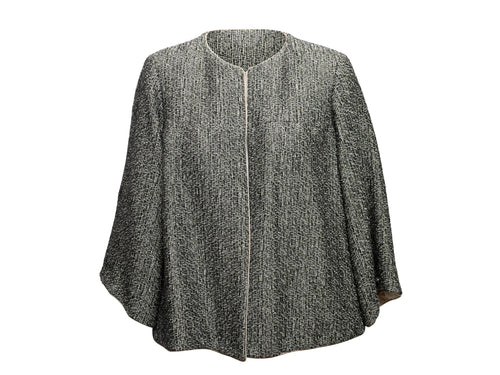 Black & Multicolor Chanel Alpaca-Blend Tweed Jacket Size FR 44