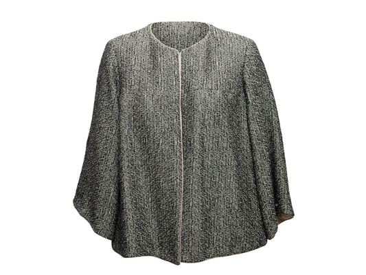 Black & Multicolor Chanel Alpaca-Blend Tweed Jacket Size FR 44