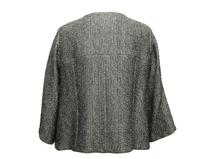 Black & Multicolor Chanel Alpaca-Blend Tweed Jacket Size FR 44