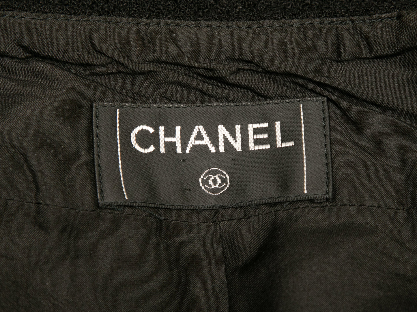 Black Chanel Wool Knee-Length Skirt Size US S/M