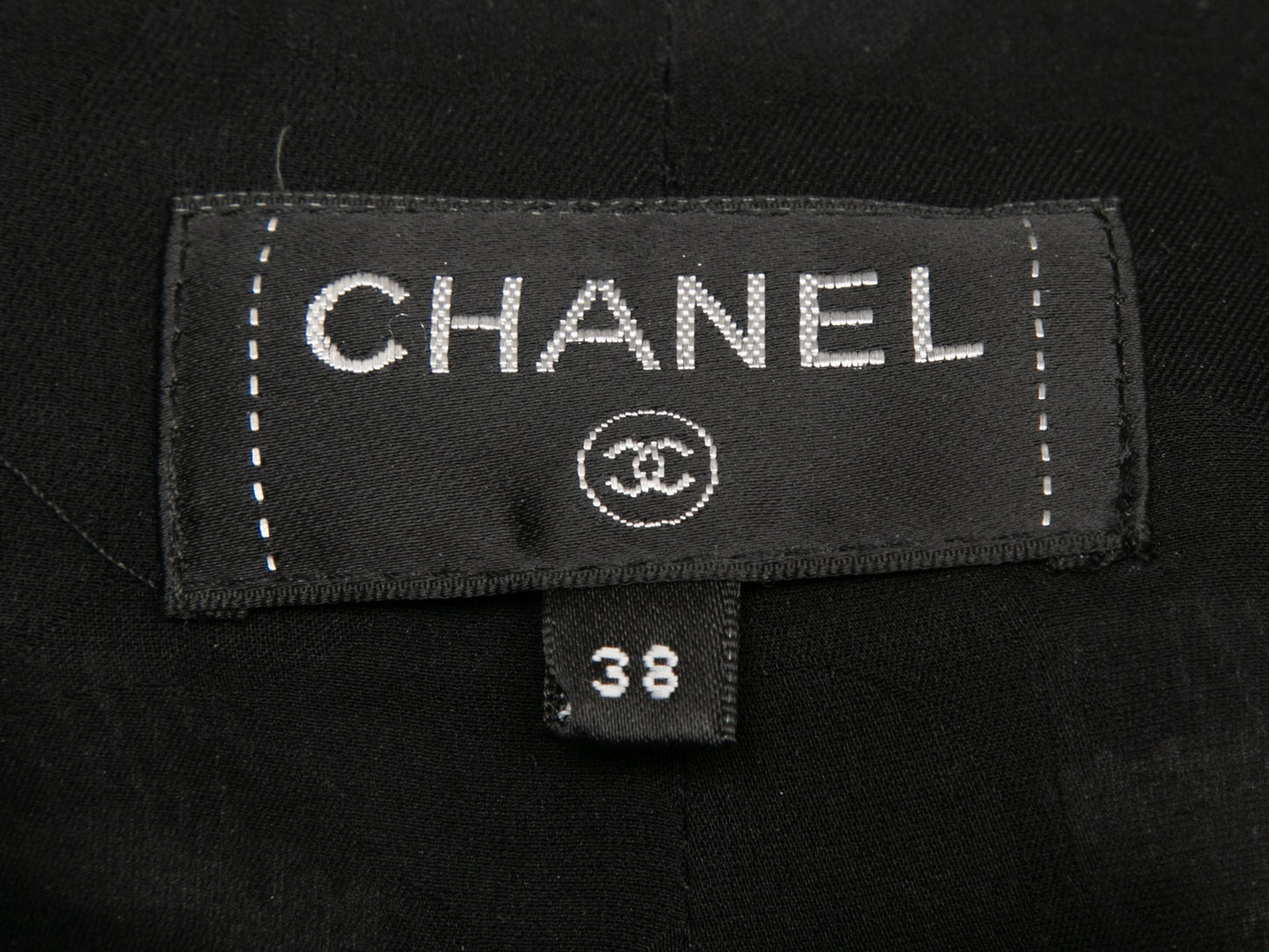 Black & White Chanel Plaid Wide-Leg Trousers Size FR 38