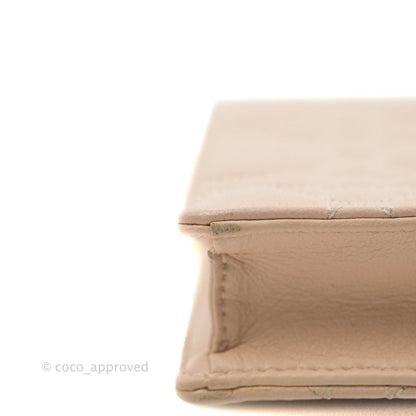 Christian Dior Miss Dior WOC Cannage Pink Lambskin Gold Hardware
