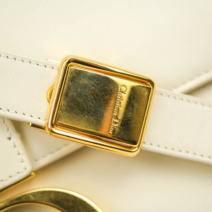 Dior Montaigne 30 Ivory Box Calfskin Gold Hardware