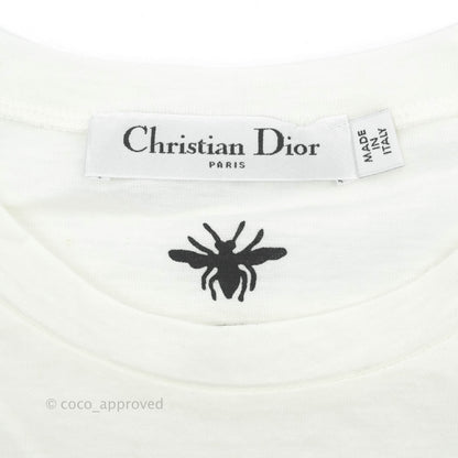 Dior Love T-shirt Off White Cotton and Linen Size M