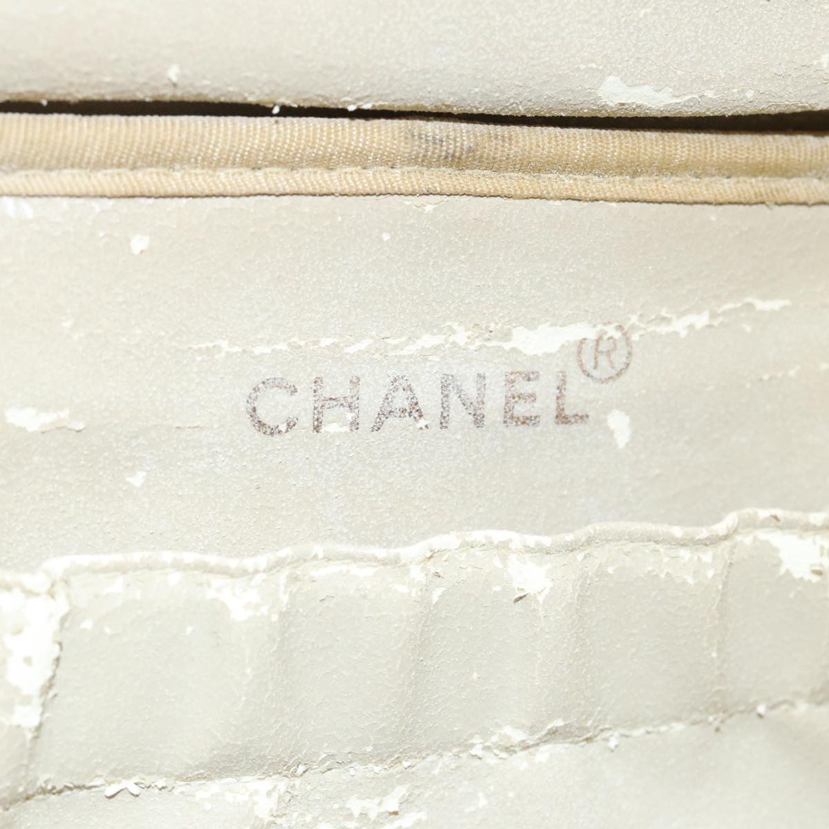 CHANEL Vanity COCO Mark Pouch Caviar Skin Yellow Gold CC 100001