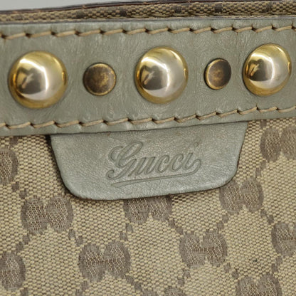 GUCCI GG Crystal Tote Bag Beige Gold 207291  100022
