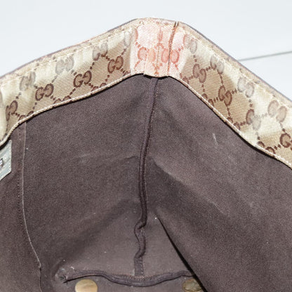 GUCCI GG Crystal Tote Bag Beige Gold 207291  100022