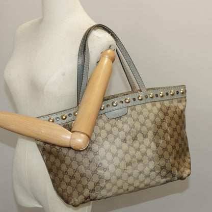 GUCCI GG Crystal Tote Bag Beige Gold 207291  100022