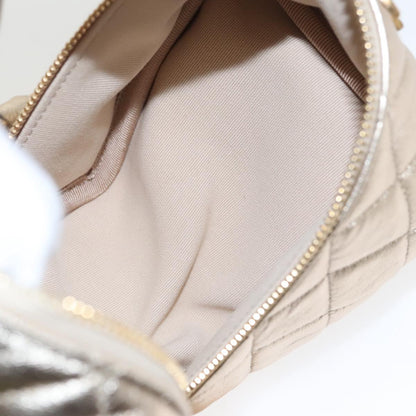 CHANEL Matelasse Chain Hand Bag Lamb Skin Gold CC 100060A