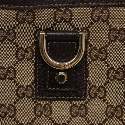 GUCCI GG Canvas Tote Bag Beige Gold 141472  100144