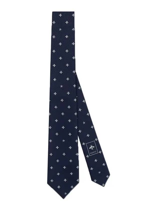 Gucci Bee Silk Tie Navy