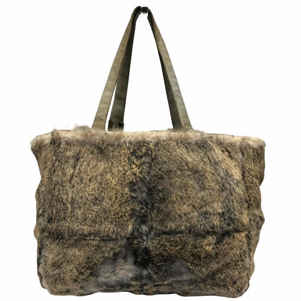 Chanel Rabbit Fur Suede Tote Bag