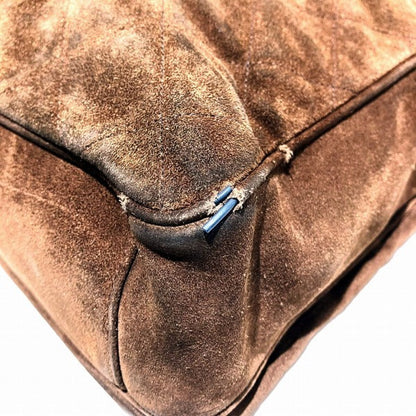 Chanel Suede Brown Shoulder Tote Bag