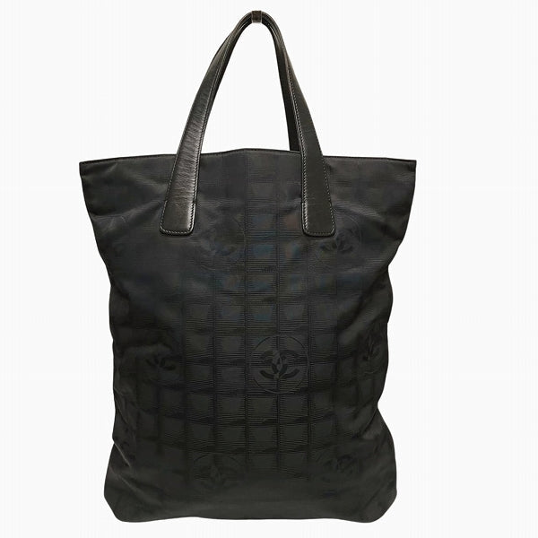 Chanel Nylon Jacquard Leather Tote Bag A15827