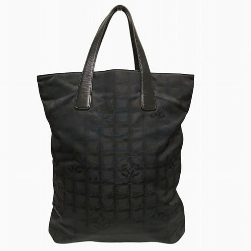 Chanel Nylon Jacquard Leather Tote Bag A15827