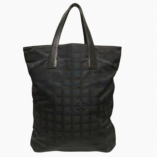 Chanel Nylon Jacquard Leather Tote Bag A15827