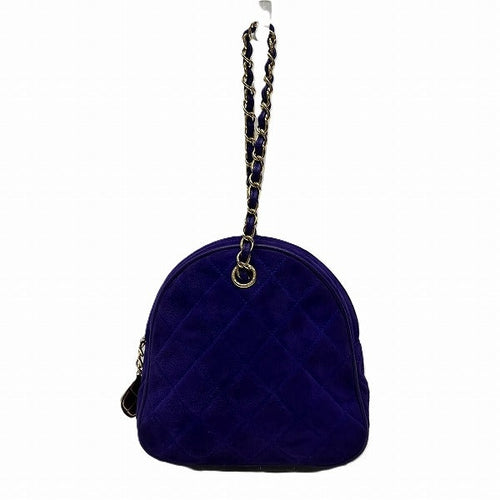 Chanel Suede Matelasse Mini Chain Bag