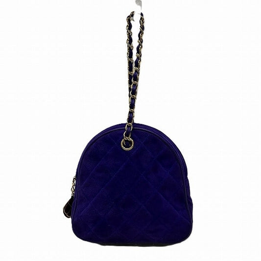 Chanel Suede Matelasse Mini Chain Bag