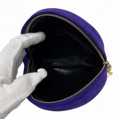 Chanel Suede Matelasse Mini Chain Bag