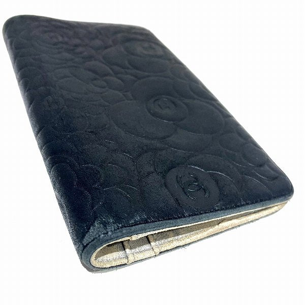 Chanel Camellia Leather Long Wallet