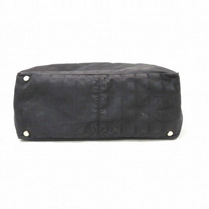 Chanel Nylon Jacquard Leather Tote Bag