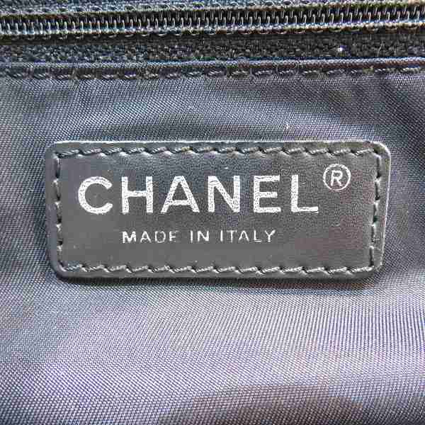 Chanel Nylon Jacquard Leather Tote Bag