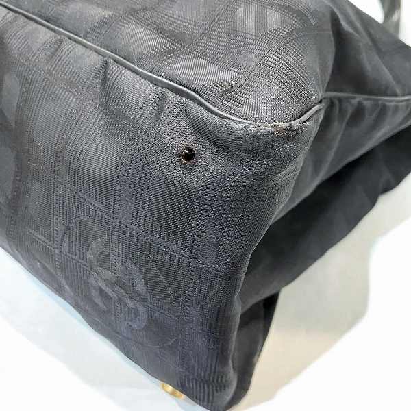 Chanel Nylon Jacquard Leather Tote Bag