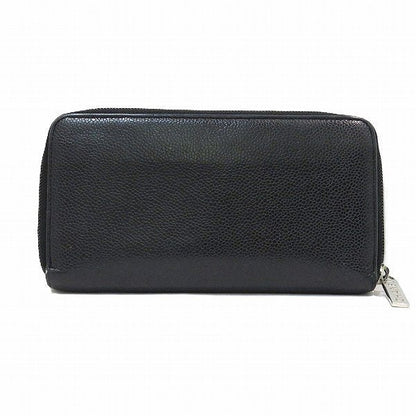 Chanel Caviar Skin Round Zip Wallet A50071