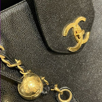 Chanel Caviar Skin Chain Tote Bag A01992