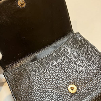 Chanel Caviar Skin Bifold Wallet A13496