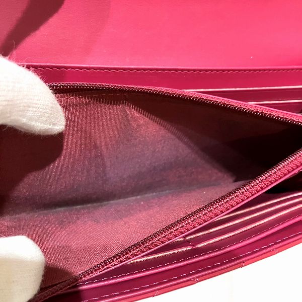 Chanel Patent Matelasse Coco Mark Long Wallet
