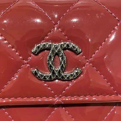 Chanel Patent Matelasse Coco Mark Long Wallet