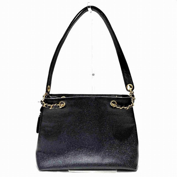 Chanel Caviar Coco Mark Chain Tote Bag A04566