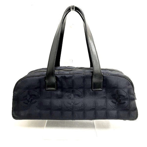 Chanel Nylon Jacquard Leather New Travel Line Handbag A15828