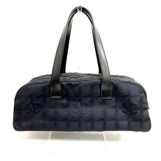 Chanel Nylon Jacquard Leather New Travel Line Handbag A15828