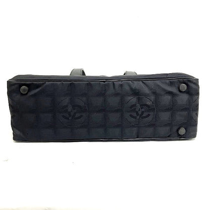 Chanel Nylon Jacquard Leather New Travel Line Handbag A15828
