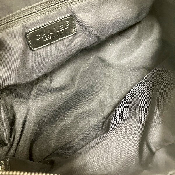 Chanel Nylon Jacquard Leather New Travel Line Handbag A15828