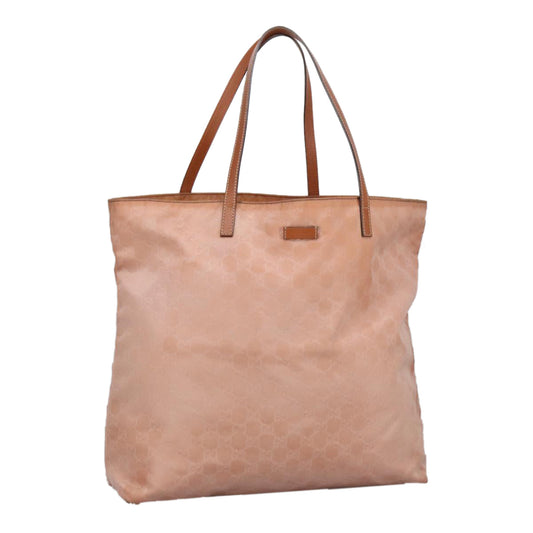 GUCCI GG Canvas Tote Bag Gold Pink 295252  100343