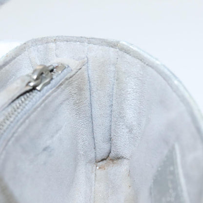 CHANEL Pouch Lamb Skin Silver CC 100726