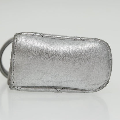 CHANEL Pouch Lamb Skin Silver CC 100726