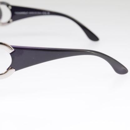 CHANEL Sunglasses plastic Black CC 101116