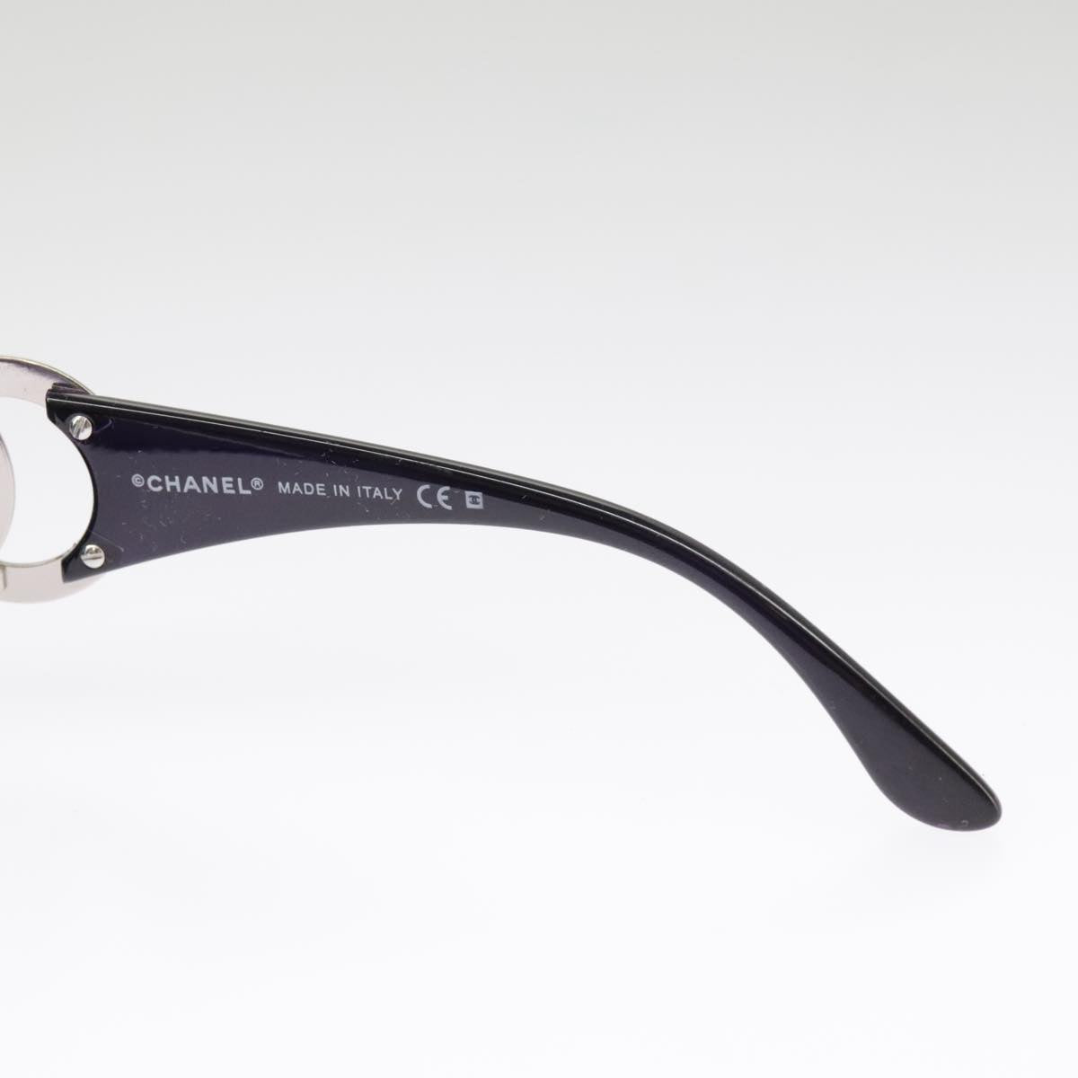CHANEL Sunglasses plastic Black CC 101116